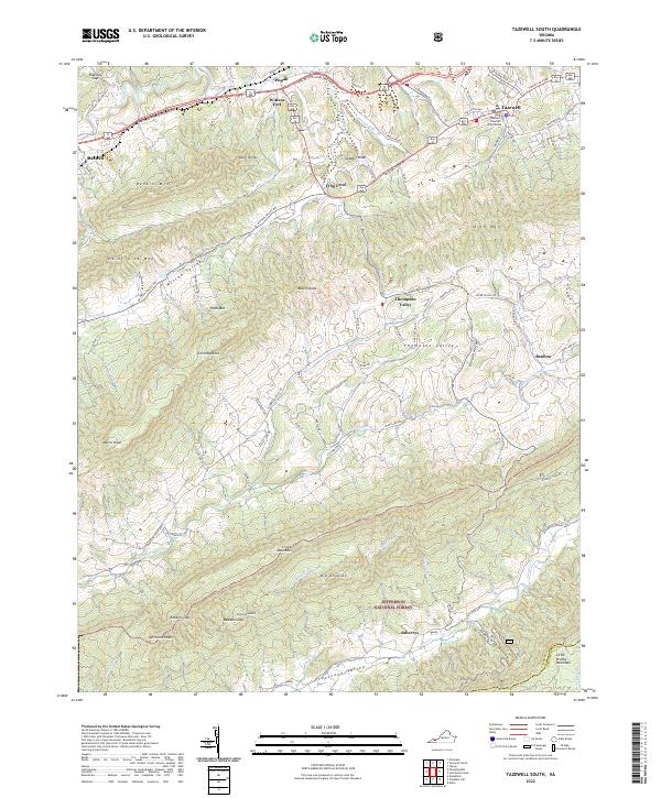 USGS Topographic Map – Tazewell South