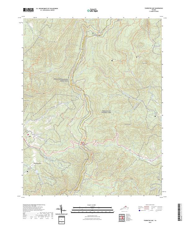 USGS Topographic Map – Thornton Gap