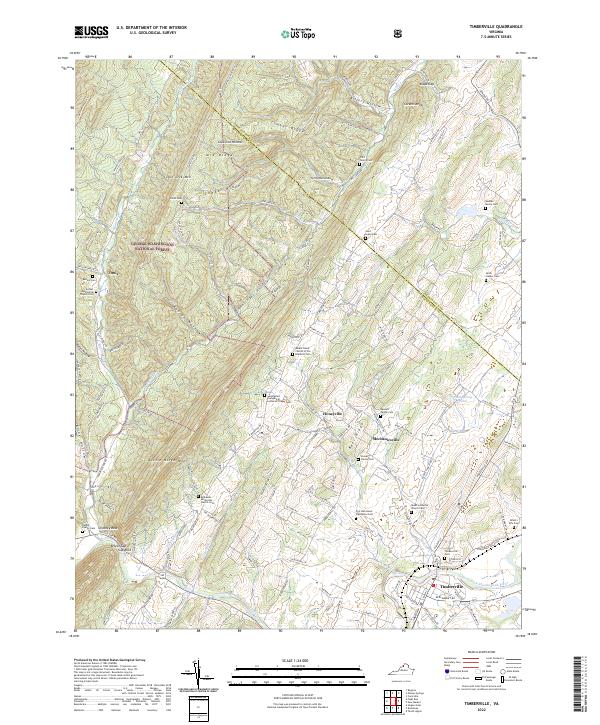 USGS Topographic Map – Timberville