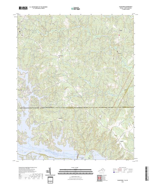 USGS Topographic Map – Valentines