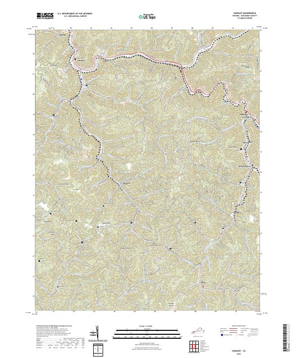 USGS Topographic Map – Vansant