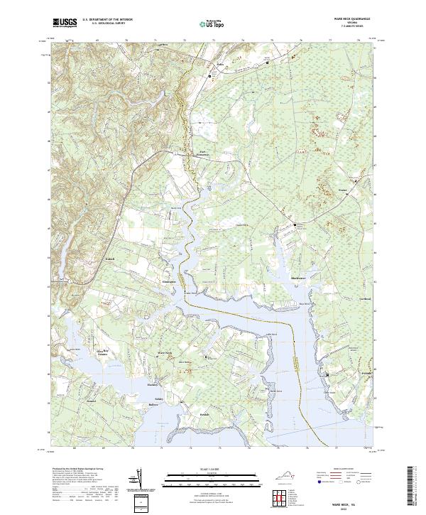USGS Topographic Map – Ware Neck