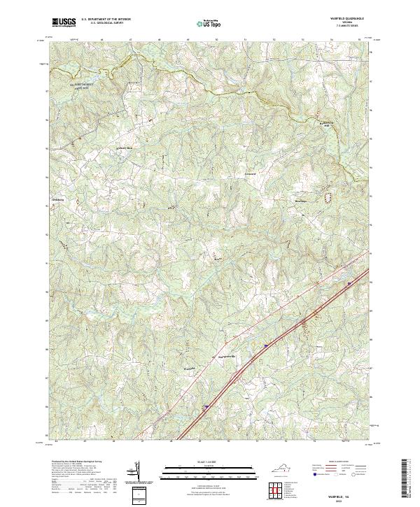 USGS Topographic Map – Warfield