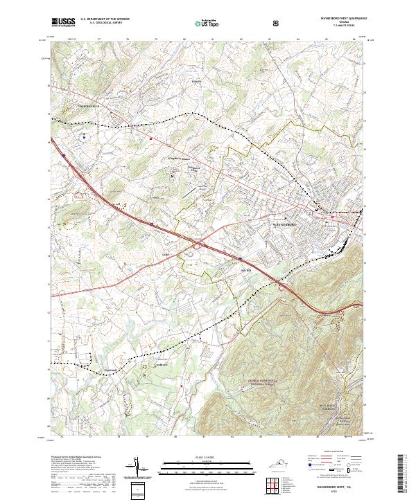 USGS Topographic Map – Waynesboro West