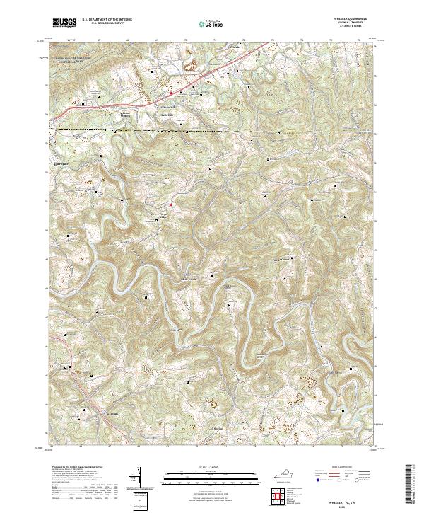 USGS Topographic Map – Wheeler