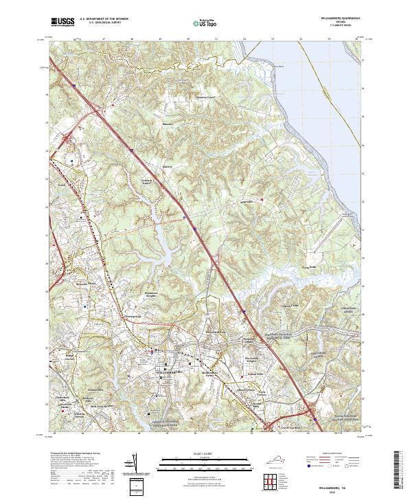 USGS Topographic Map – Williamsburg