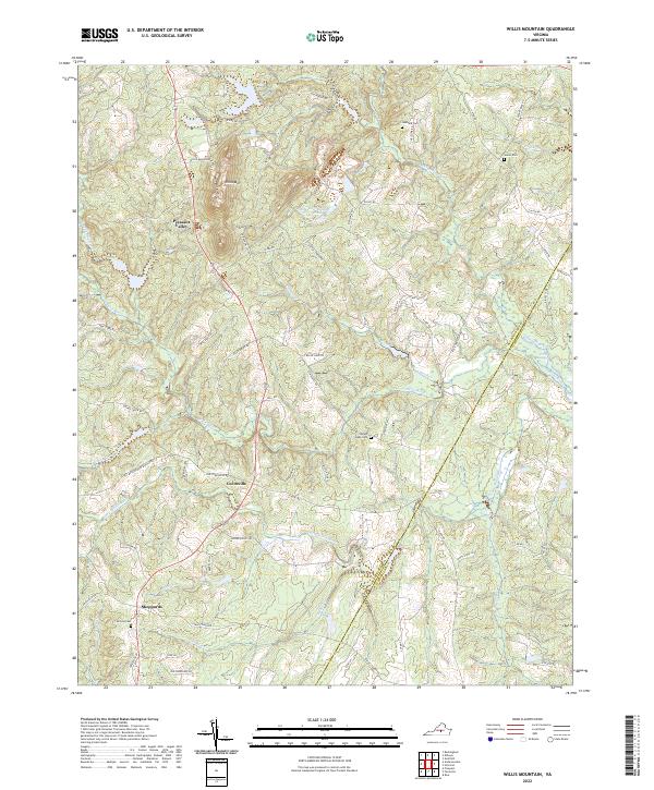 USGS Topographic Map – Willis Mountain