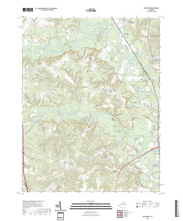 USGS Topographic Map – Woodford
