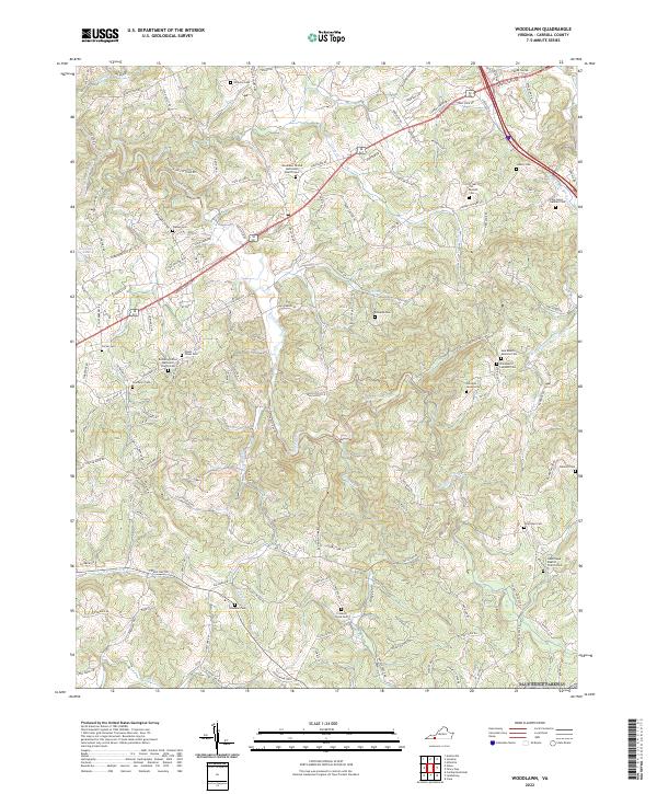 USGS Topographic Map – Woodlawn