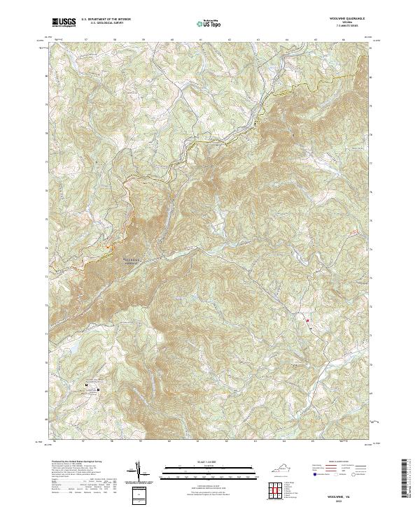 USGS Topographic Map – Woolwine