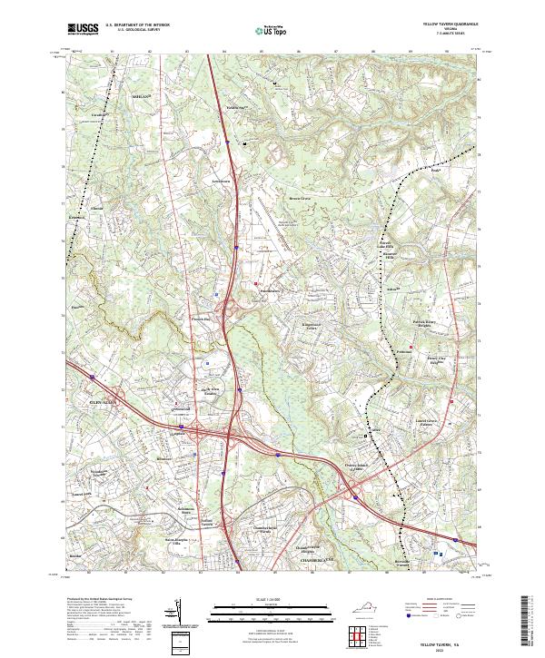 USGS Topographic Map – Yellow Tavern