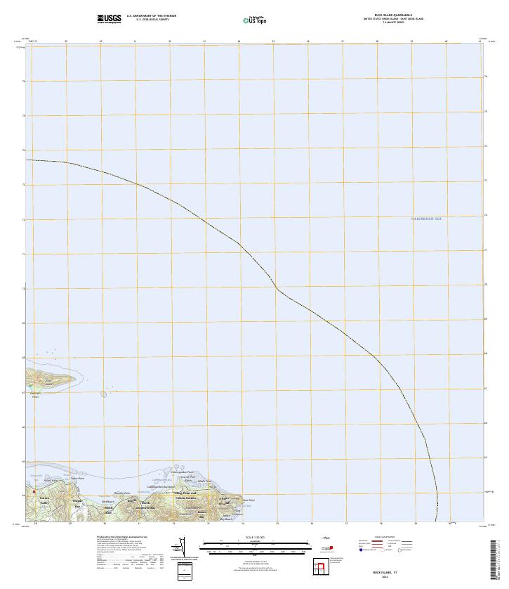 2024 Map of Buck Island, 2024 Print