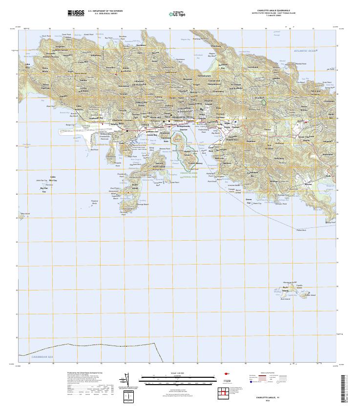 2024 Map of Charlotte Amalie, 2024 Print