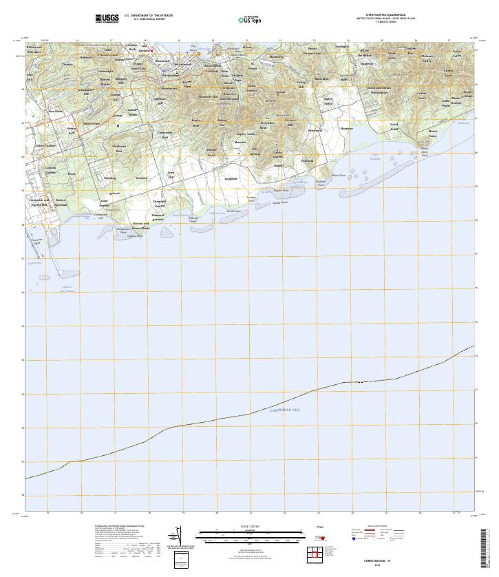 2024 Map of Christiansted, 2024 Print