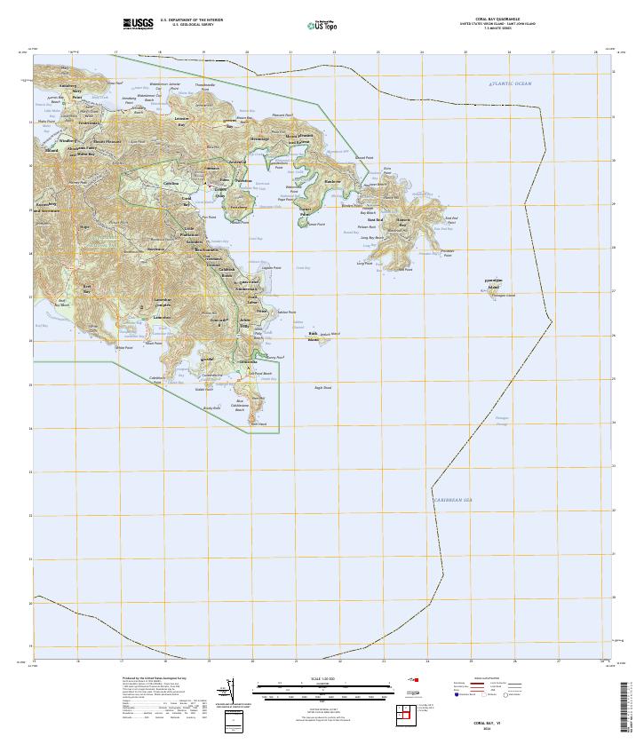 2024 Map of Coral Bay, 2024 Print