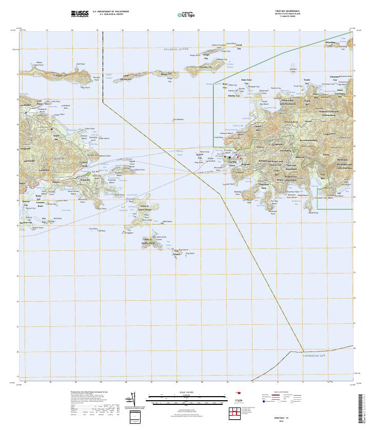2024 Map of Cruz Bay, 2024 Print