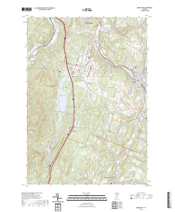 USGS Topographic Map – Barre West