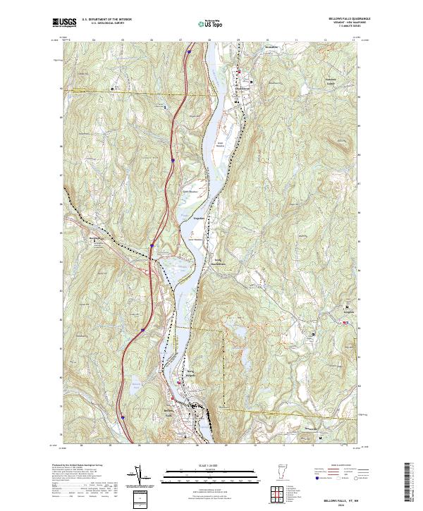 USGS Topographic Map – Bellows Falls