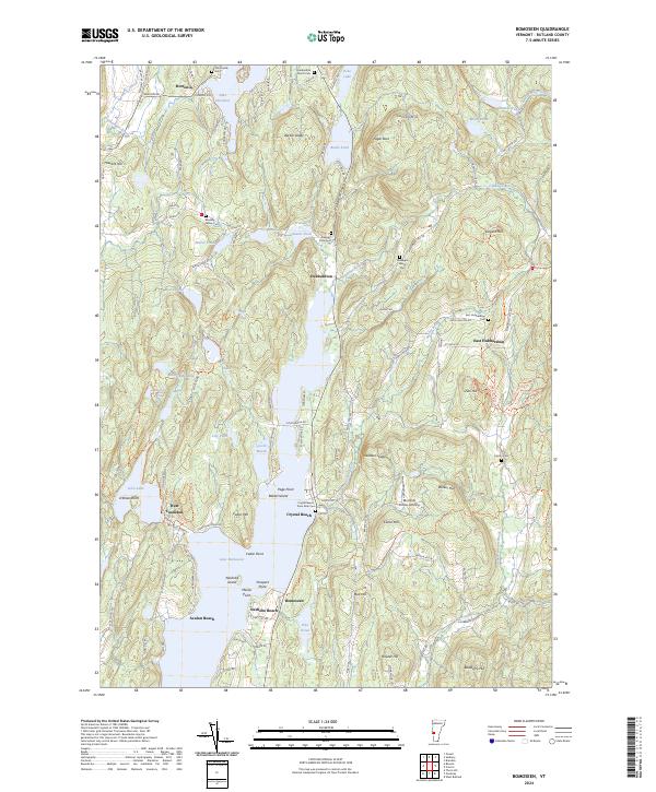 USGS Topographic Map – Bomoseen