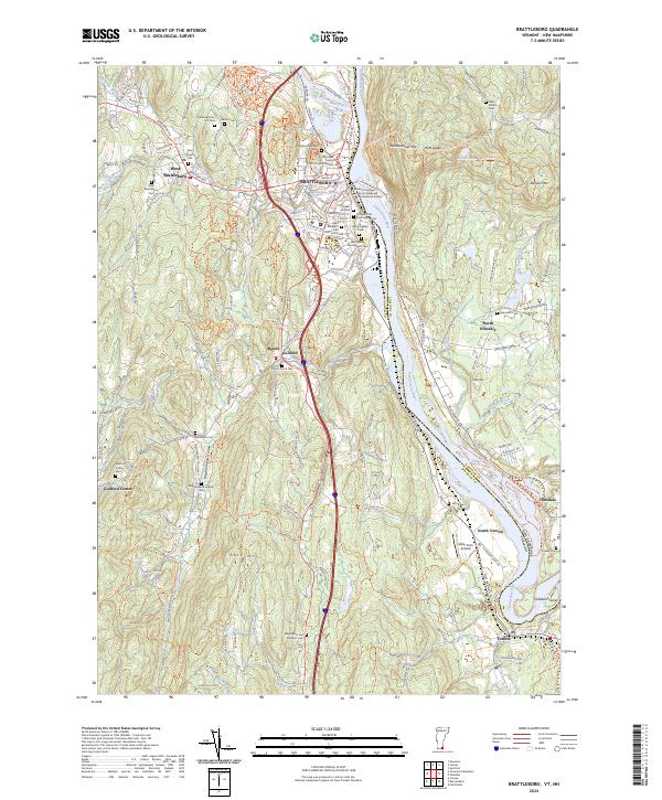USGS Topographic Map – Brattleboro