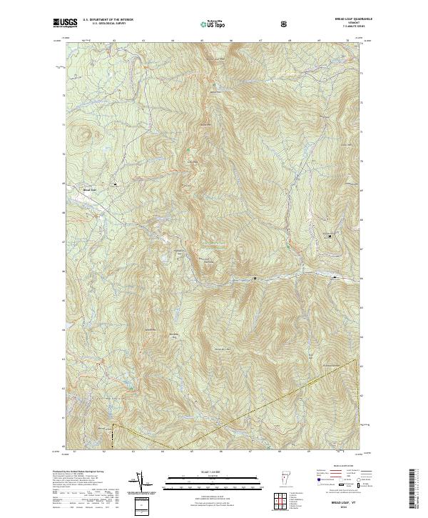 USGS Topographic Map – Bread Loaf