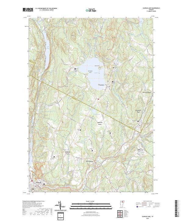 USGS Topographic Map – Caspian Lake