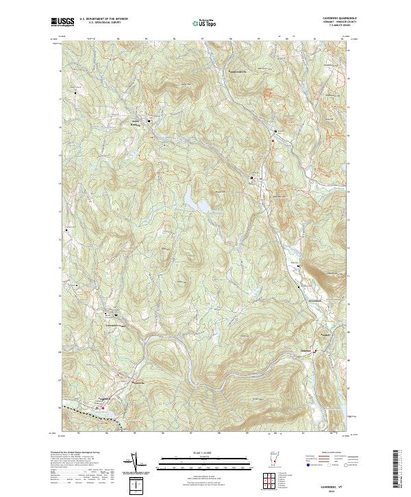 USGS Topographic Map – Cavendish