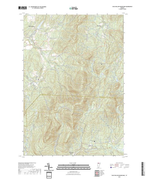 USGS Topographic Map – Cold Hollow Mountains