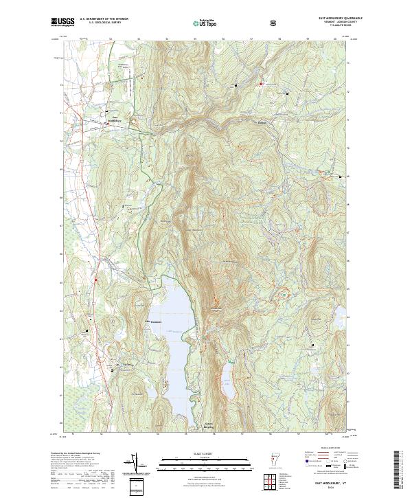 USGS Topographic Map – East Middlebury