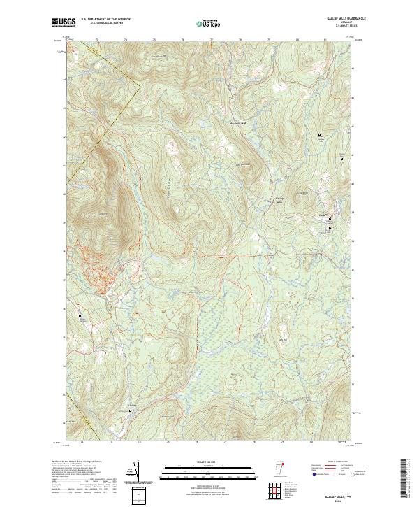 USGS Topographic Map – Gallup Mills