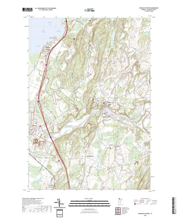 USGS Topographic Map – Highgate Center
