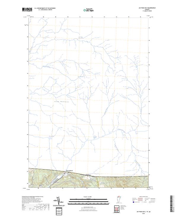 USGS Topographic Map – Jay Peak OE N