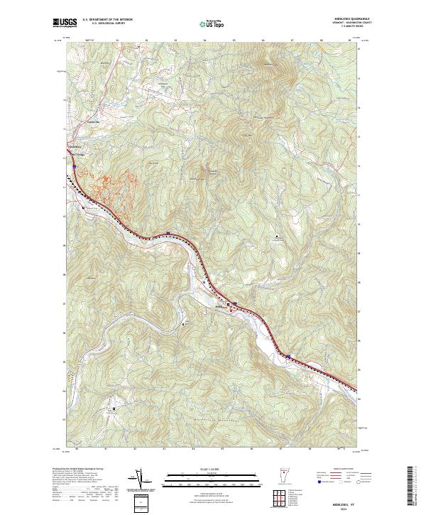 USGS Topographic Map – Middlesex
