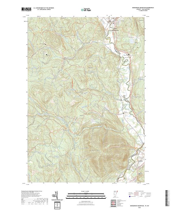 2024 Map of Monadnock Mountain, 2024 Print