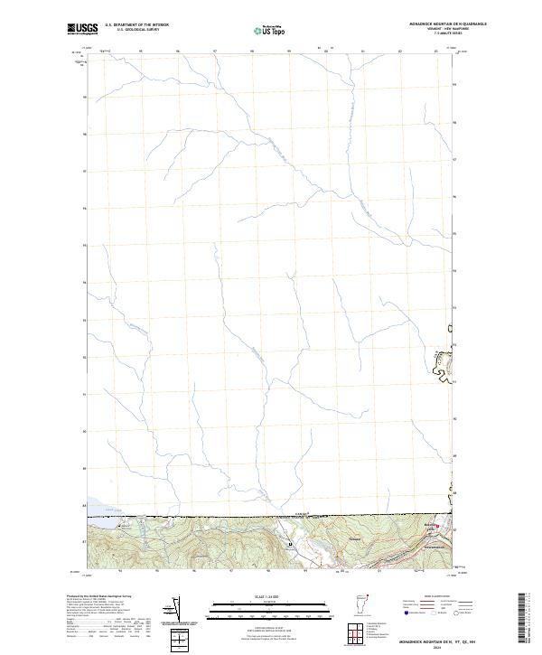 USGS Topographic Map – Monadnock Mountain OE N