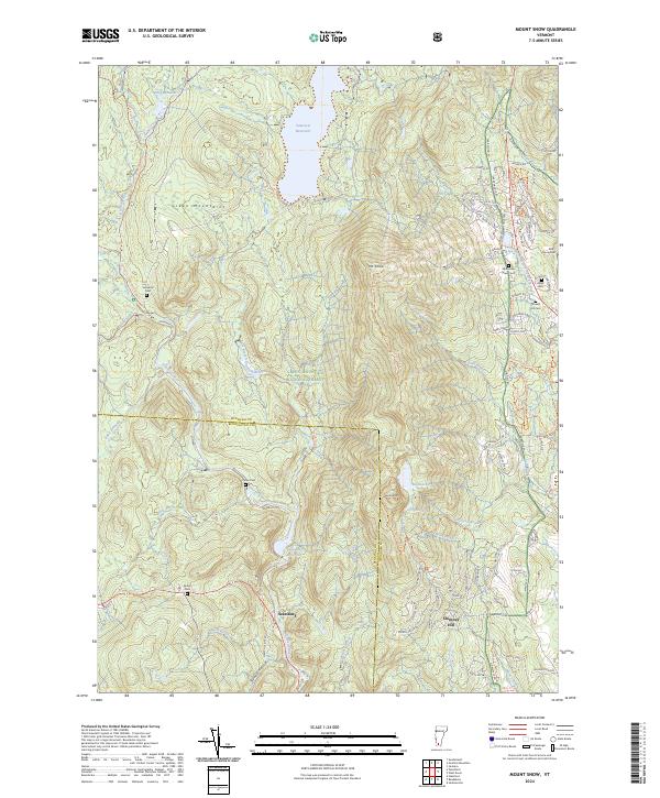 USGS Topographic Map – Mount Snow