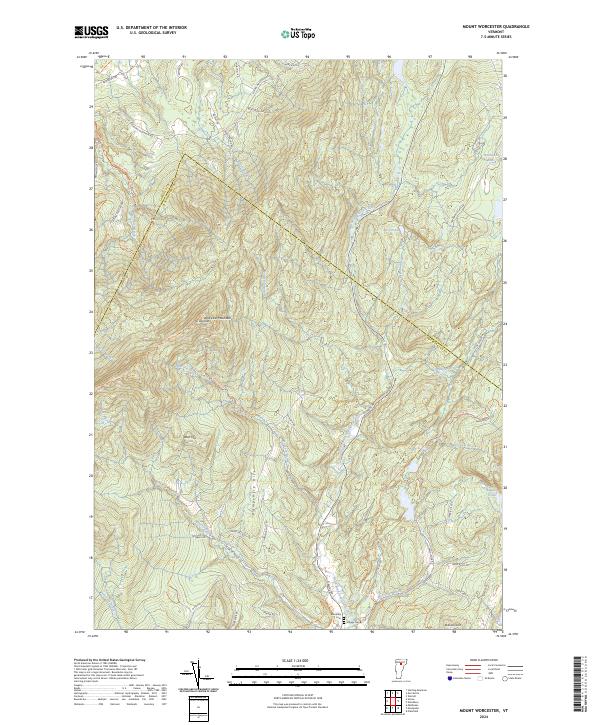 USGS Topographic Map – Mount Worcester
