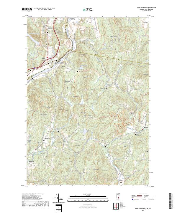 USGS Topographic Map – North Hartland