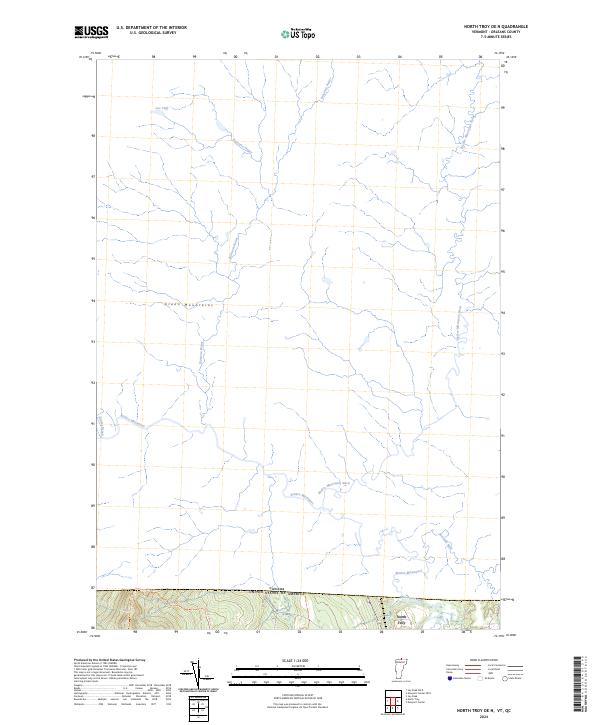 USGS Topographic Map – North Troy OE N