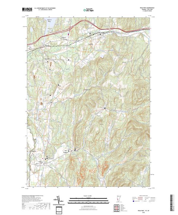 USGS Topographic Map – Poultney