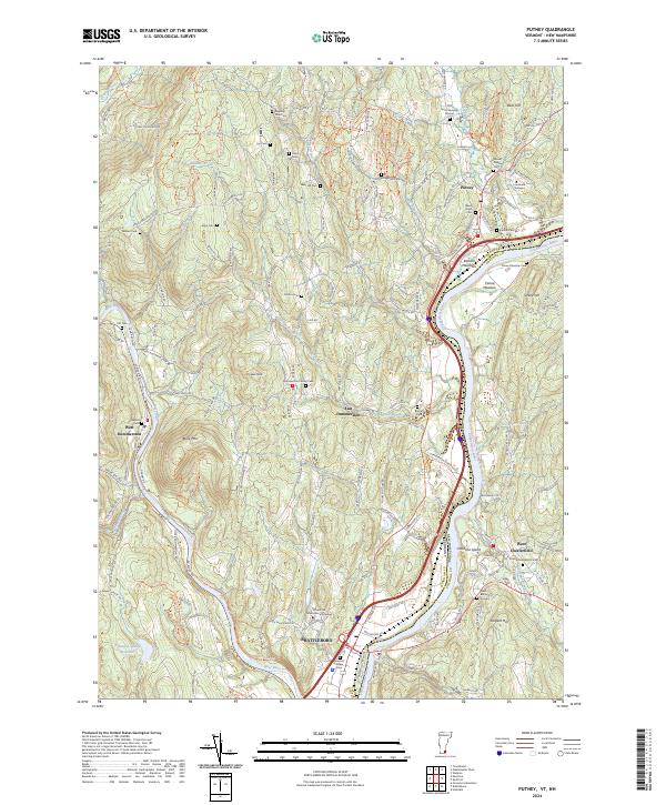 USGS Topographic Map – Putney