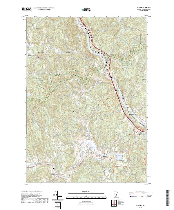 USGS Topographic Map – Quechee