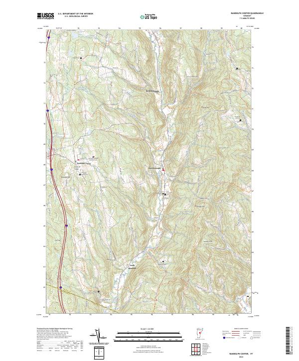 USGS Topographic Map – Randolph Center