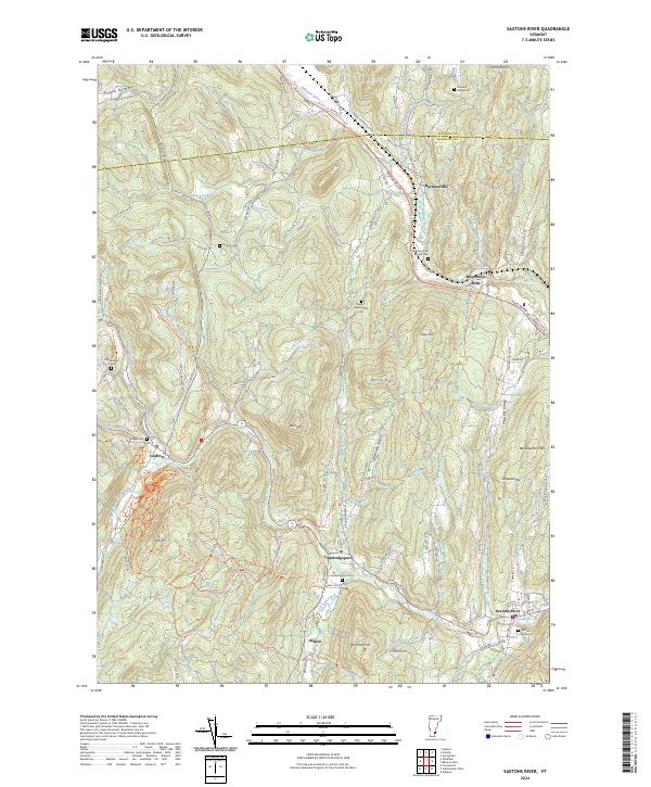 USGS Topographic Map – Saxtons River