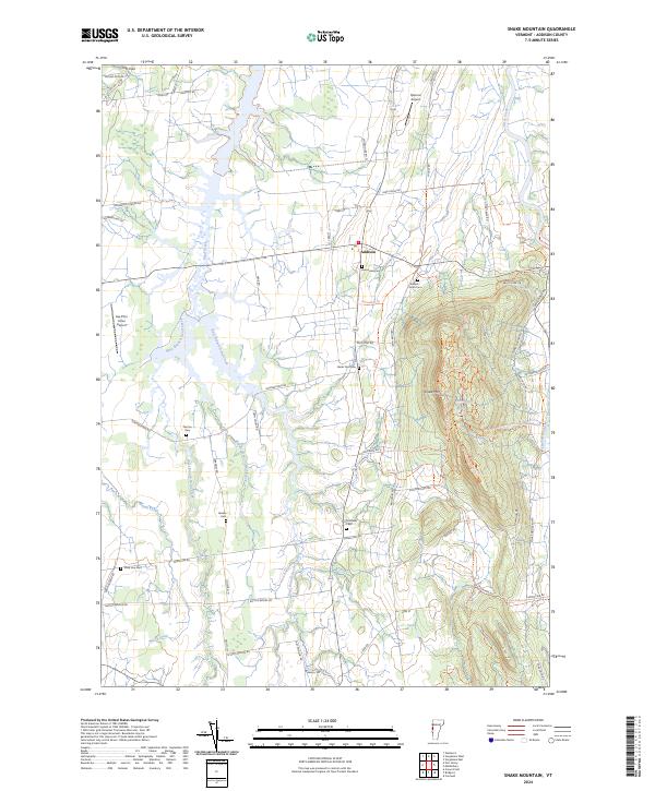 USGS Topographic Map – Snake Mountain