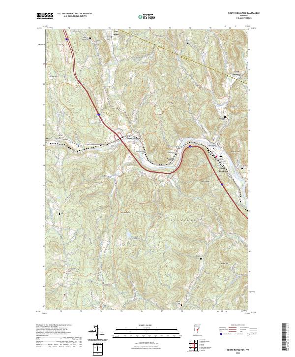 USGS Topographic Map – South Royalton