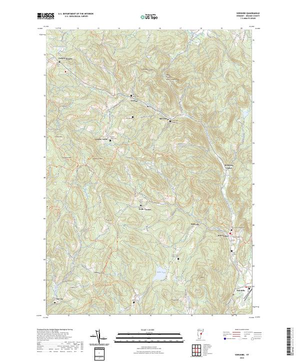 USGS Topographic Map – Vershire