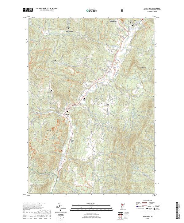 USGS Topographic Map – Waitsfield