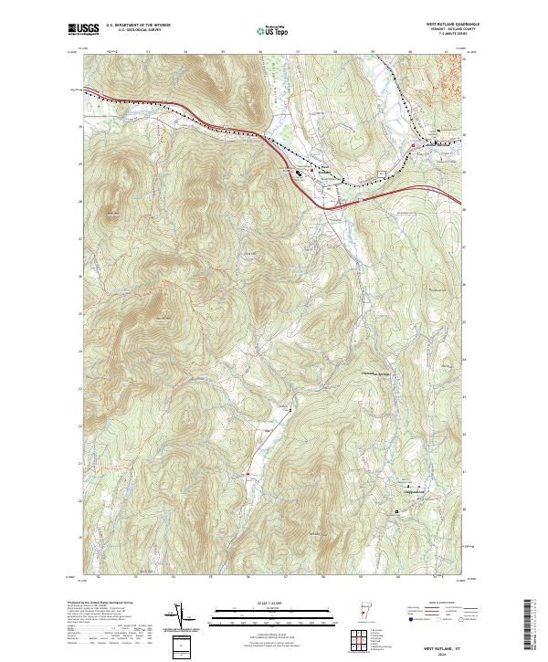 USGS Topographic Map – West Rutland