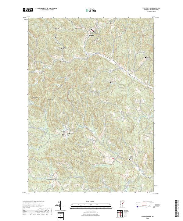USGS Topographic Map – West Topsham